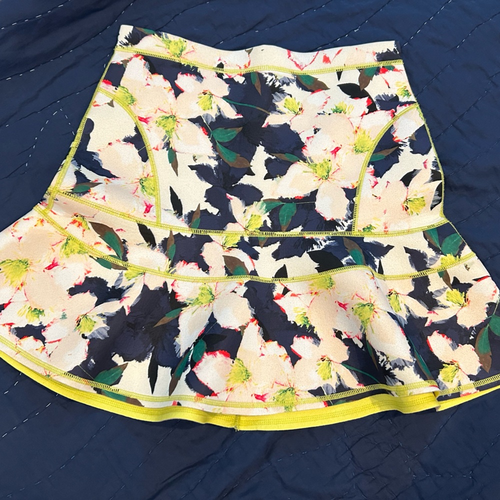 J. Crew Neoprene Scuba fit and flare floral skirt